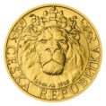 Zlatá investiční mince Český lev 2022 stand