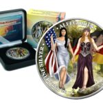 Sběratelská investiční mince 5 Mark The Allegories Columbia & Germania Mystic Forest 1 oz Ag 2019
