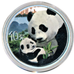 Sběratelská investiční mince 10 Yuan Panda kolorováno 30 g Ag 2019