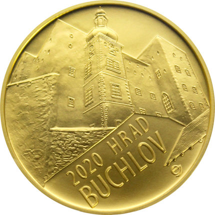 Zlatá mince 5000 Kč - Hrad Buchlov 2020