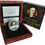 Sběratelská investiční mince 5 Cedis German Inventions Vacuum 1 oz Ag 2014