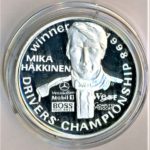 Stříbrná medaile Mika Häkkinen Vítěz MS Formule I 1998