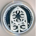 Stříbrná medaile k zavedení Euro měny 2002