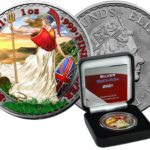 Sběratelská investiční mince 2 Pounds Britannia kolorováno 1 oz Ag 2021