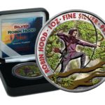Sběratelská investiční mince 2 Pounds Mystic Forest Robin Hood kolorováno, číslováno 1 oz Ag 2021