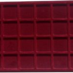 Semišové mincovní plato pro 24 ks mincí 46 mm x 46 mm (vhodné pro pamětní Ag PSM 500 Kč mince)