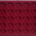 Semišové mincovní plato pro 35 ks mincí Ø 38 mm (vhodné pro pamětní Ag PSM 100 + 200 Kč mince)