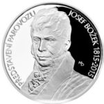 Stříbrná mince 200 Kč – 200. výročí představení parovozu Josefem Božkem 2015 Proof