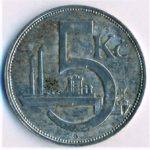 Stříbrná mince 5 Kč 1928