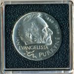 Stříbrná mince 25 Kčs 100. výročí úmrtí J. E. Purkyně 1969 Proof