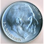 Stříbrná mince 50 Kčs 100. výročí narození S. K. Neumanna 1975 b.k.