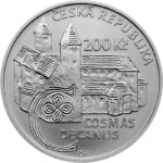 Stříbrná mince 200 Kč - 900. výročí  úmrtí kronikáře Kosmase 2025 b.k. - Obrázek 2