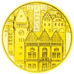 Zlatá mince 5000 Kč - Městská památková rezervace - Tábor 2025 Proof