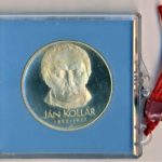 Stříbrná mince 50 Kčs 125. výročí úmrtí Jana Kollára 1977 Proof