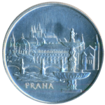 Stříbrná mince 50 Kčs Městská památková rezervace Praha 1986 b.k.