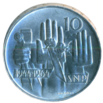 Stříbrná mince 10 Kčs 20. výročí SNP 1964 b.k.