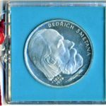 Stříbrná mince 100 Kčs 150. výročí narození Bedřicha Smetany 1974 Proof