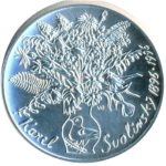 Stříbrná mince 200 Kč 100. výročí narození Karla Svolinského 1996 b.k.