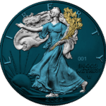 Sběratelská investiční mince 1 USD American Eagle Space metals III 1 oz Ag 2022 Číslováno v ploše