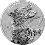 Sběratelská investiční mince 5 Mark Germania Beasts Fenrir BU 1 oz Ag 2022