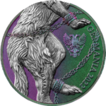 Sběratelská investiční mince 10 Mark Germania Beasts Fenrir High Relief 2 oz Ag 2022 Číslováno - Obrázek 2