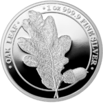 Sběratelská investiční mince 5 Mark Oak leaf Dubový list 1 oz Ag 2019 Proof Číslováno