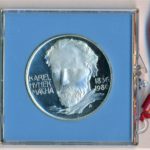 Stříbrná mince 100 Kčs 150. výročí úmrtí Karla Hynka Máchy 1986 Proof