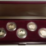 Stříbrná mince 5 x 50 Kčs Městská památková rezervace 1986 Proof Kazeta Tuzex