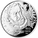Stříbrná mince 200 Kč 400. výročí úmrtí Rudolfa II. 2012 Proof