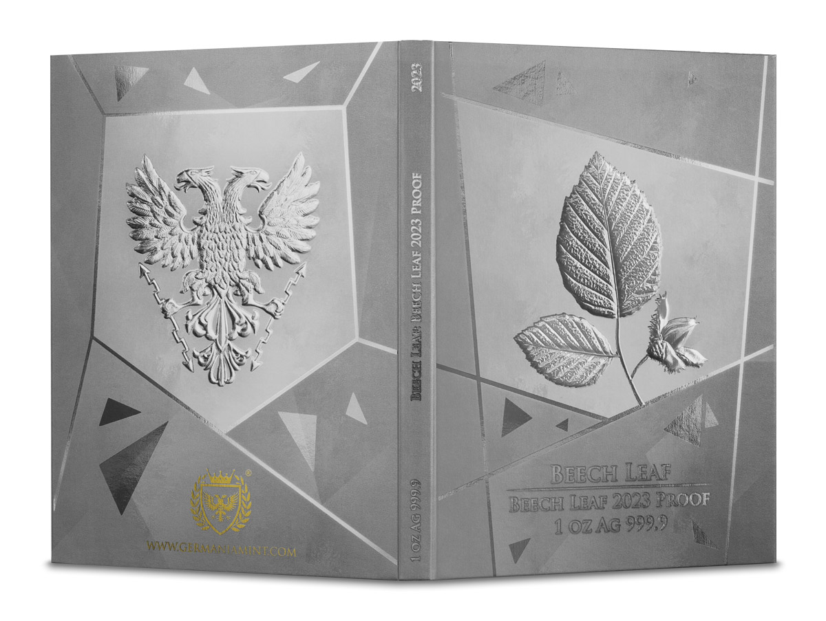 Sběratelská investiční mince 5 Mark Beech leaf Bukový list 1 oz Ag 2023 Proof - Obrázek 4