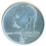 Stříbrná mince 200 Kč 150. výročí narození Františka Kmocha 1998 b.k.