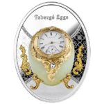 Sběratelská investiční mince 1 Dollar Série Vejce Faberge - Vejce s hodinami - With Watch 16,81 g Ag 2023