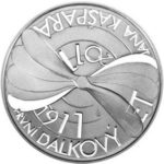 Stříbrná mince 200 Kč 100. výročí prvního dálkového letu Jana Kašpara na trase Pardubice – Praha 2011 b.k.