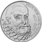 Stříbrná mince 200 Kč 400. výročí úmrtí Petra Voka z Rožmberka 2011 b.k.