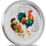 Sběratelská investiční mince 1 Dollar Rok kohouta kolorovaný 1 oz Ag 2017