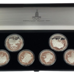 Sběratelská investiční sada stříbrných mincí 5 a 10 Rublů LOH Moskva 1980 Proof - č. 3