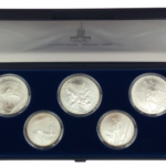 Sběratelská investiční sada stříbrných mincí 5 a 10 Rublů LOH Moskva 1980 BU - č. 6