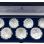 Sběratelská investiční sada stříbrných mincí 5 a 10 Rublů LOH Moskva 1980 BU - č. 7