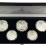 Sběratelská investiční sada stříbrných mincí 5 a 10 Rublů LOH Moskva 1980 BU - č. 8