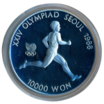 Sběratelská investiční mince 10 000 Won LOH Soul (Seoul) 1988 Proof - atletika - běh