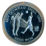 Sběratelská investiční mince 10 000 Won LOH Soul (Seoul) 1988 Proof - volejbal