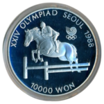 Sběratelská investiční mince 10 000 Won LOH Soul (Seoul) 1988 Proof - parkurové skákání