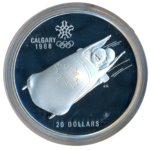 Sběratelská investiční mince 20 Dollars ZOH Calgary 1988 Proof - boby