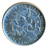 Stříbrná mince 200 Kč 200. výročí vzniku České mše vánoční Jakuba Jana Ryby 1996 b.k.