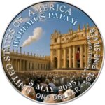 Sběratelská investiční mince 1 USD American Eagle Papež Lev XIV. Požehnání 1 oz Ag 2025 - Obrázek 2