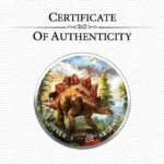 Sběratelská investiční mince 5 Dollars Dinosauři  Stegosaurus 2025 Kolorováno - Obrázek 3