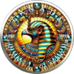 Sběratelská investiční mince 5 Dollars Starověký Egypt Horus 2025 Kolorováno