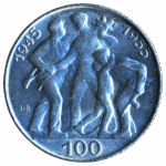 Stříbrná mince 100 Kč 10. výročí osvobození Československa 1955