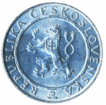 Stříbrná mince 100 Kč 10. výročí osvobození Československa 1955 - Obrázek 2