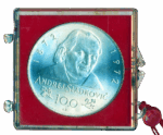 Pamětní stříbrná mince - medaile Andrej Sládkovič 1972 b.k. - nevydaná